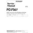 PIONEER PD-F807 Service Manual cover photo