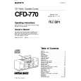 SONY CFD-770 Owner's Manual cover photo