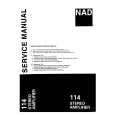 NAD 114 STEREO AMPLIFIER Service Manual cover photo