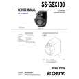 SONY SSGSX100 Service Manual cover photo