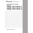 PIONEER VSX-1017AV-K/SPWXJ Owner's Manual cover photo