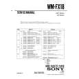 SONY WMFX18 Service Manual cover photo