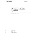 SONY ZS-2000 Owner's Manual cover photo