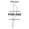 PIONEER PDR-509/KU/CA Owner's Manual cover photo