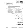 SONY XRS880 Service Manual cover photo