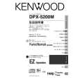 KENWOOD DPX-5200M Owner's Manual cover photo