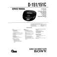 SONY D-151 Service Manual cover photo