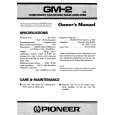 PIONEER GM-2/US Owner's Manual cover photo