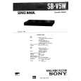 SONY SBV5W Service Manual cover photo