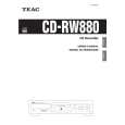 TEAC CD-RW880 Owner's Manual cover photo