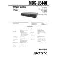 SONY MDSJE440 Service Manual cover photo