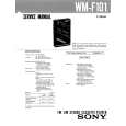 SONY WMF101 Service Manual cover photo