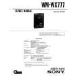 SONY WM-WX777 Service Manual cover photo