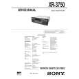 SONY XR-3750 Owner's Manual cover photo