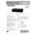 SONY TCWR500 Service Manual cover photo