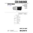 SONY CDX-646 Owner's Manual cover photo