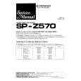 PIONEER SPZ560 Service Manual cover photo