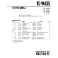 SONY TC-W435 Service Manual cover photo