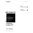 SONY KVS2911D Owner's Manual cover photo