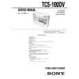 SONY TCS-100DV Owner's Manual cover photo