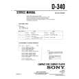 SONY D-340 Service Manual cover photo