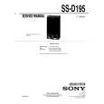 SONY SS-D195 Service Manual cover photo