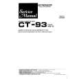 PIONEER CT-93 Service Manual cover photo