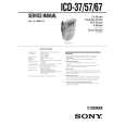 SONY ICD37 Service Manual cover photo