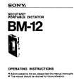 SONY BM-12 Owner's Manual cover photo