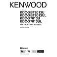 KENWOOD KDC-XBT8013U Owner's Manual cover photo