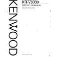 KENWOOD KRV8030 Owner's Manual cover photo