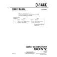 SONY D-144K Service Manual cover photo