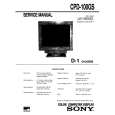 SONY CPD-100GS Owner's Manual cover photo