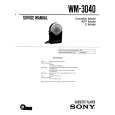 SONY WM-3040 Service Manual cover photo