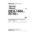 PIONEER DEH-1800 Service Manual cover photo