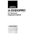 ONKYO A-SV810PRO Owner's Manual cover photo