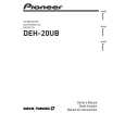 PIONEER DEH-20UB/XS/UC Owner's Manual cover photo