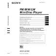 SONY MDXCA580 Owner's Manual cover photo
