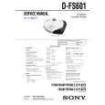 SONY DFS601 Service Manual cover photo