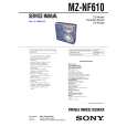 SONY MZNF610 Service Manual cover photo