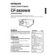 HITACHI CPS830WE Owner's Manual cover photo