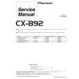 PIONEER CX892 Service Manual cover photo