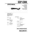 SONY SDPE800 Service Manual cover photo