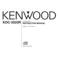KENWOOD KDC-3020R Owner's Manual cover photo