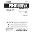 TEAC PD-D1500VK Owner's Manual cover photo