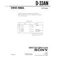 SONY D-33AN Service Manual cover photo