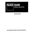 NAD 2600 Owner's Manual cover photo