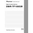 PIONEER DBR-TF100GB Owner's Manual cover photo