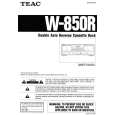 TEAC W850R Owner's Manual cover photo