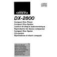 ONKYO DX-2800 Owner's Manual cover photo